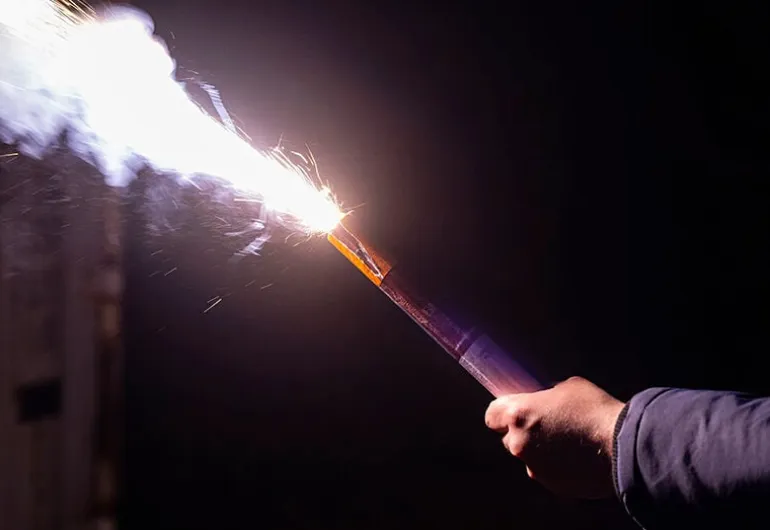 Breslauer Handfeuer weiß zu rot 60s