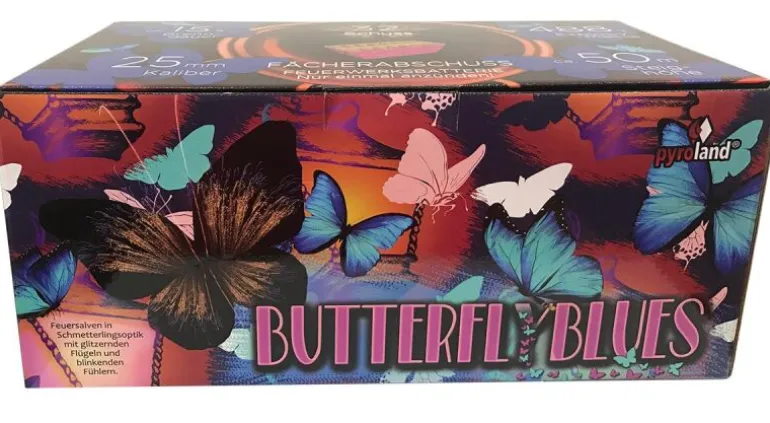 Butterfly Blues 32-Schuss-Feuerwerk-Batterie