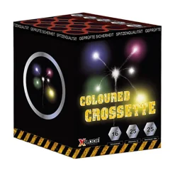 Coloured Crossette 16-Schuss-Feuerwerk-Batterie