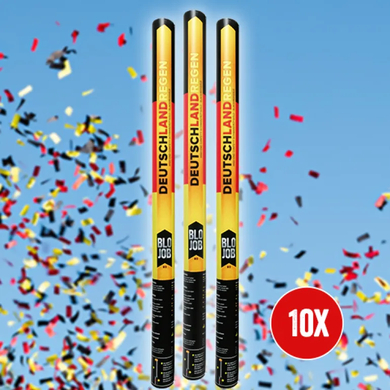 Deutschlandregen 80cm Papierflitter 10er Bundle