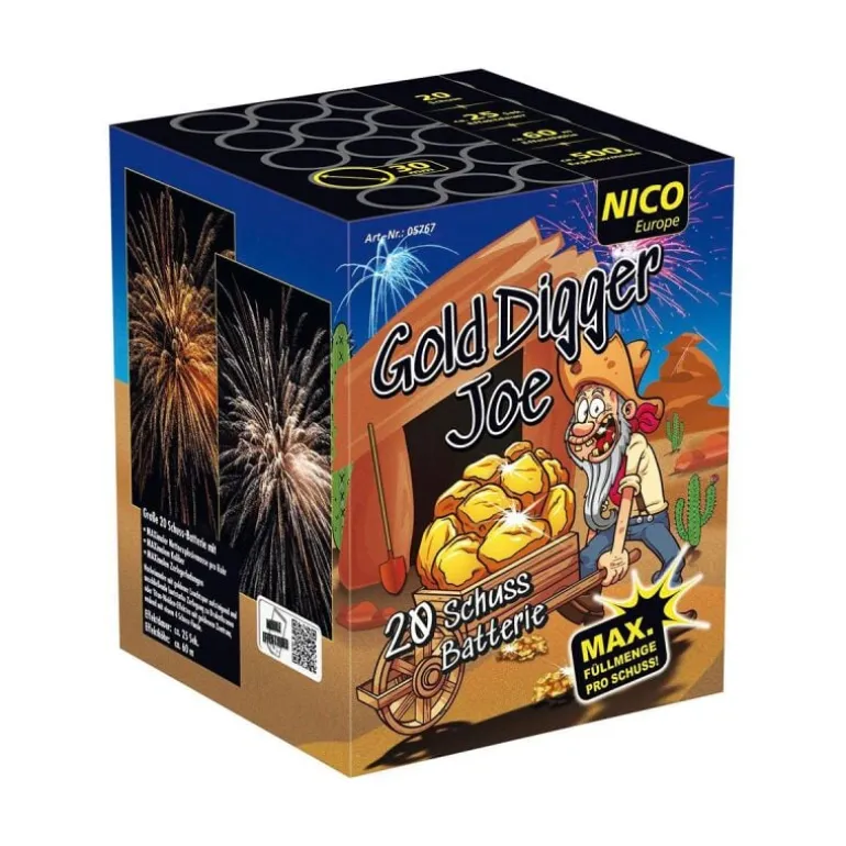 Gold Digger Joe 20-Schuss-Feuerwerk-Batterie