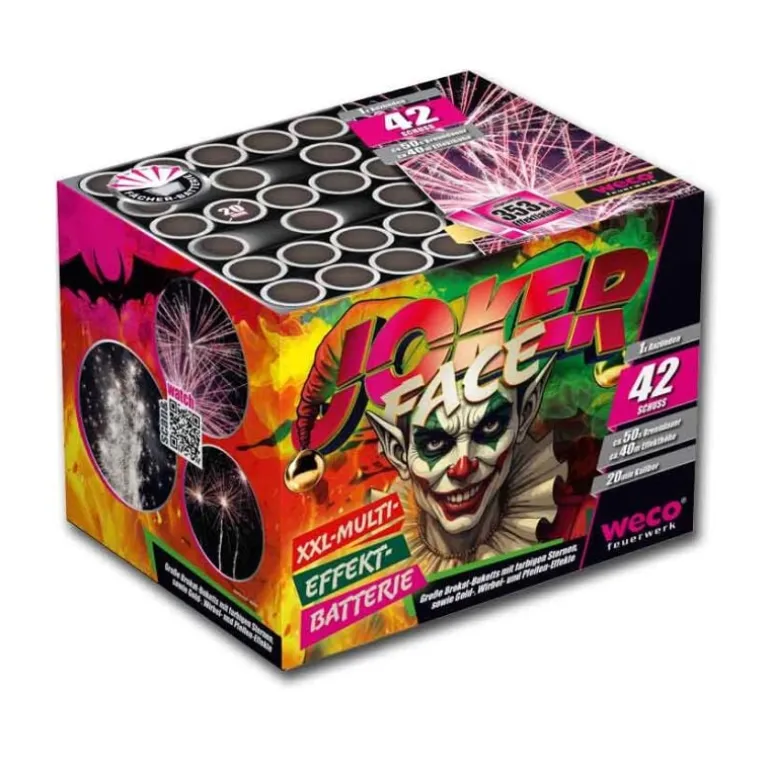Joker Face 42-Schuss-Feuerwerk-Batterie