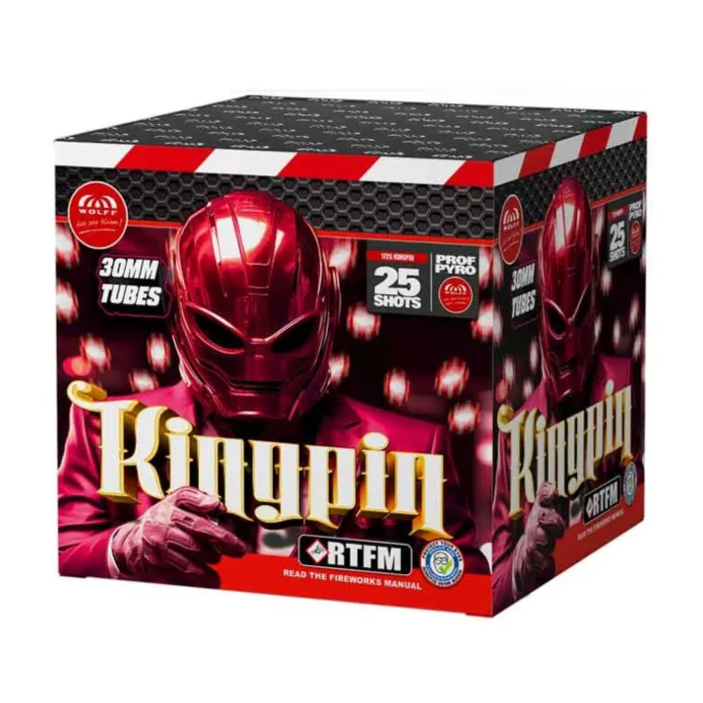 Kingpin 25--Schuss-Feuerwerk-Batterie