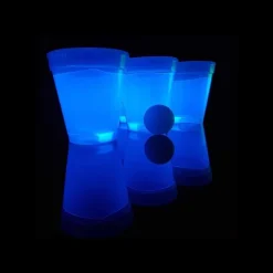 Leuchtendes Beer Pong Set, blau/grün