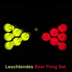 Leuchtendes Beer Pong Set, rot/gelb