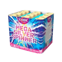 Mega Silver Spinner 12-Schuss-Feuerwerk-Batterie
