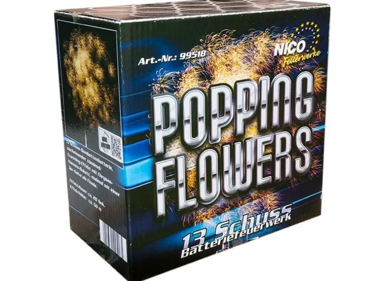 Popping Flowers 13-Schuss-Feuerwerk-Bombettenbatterien