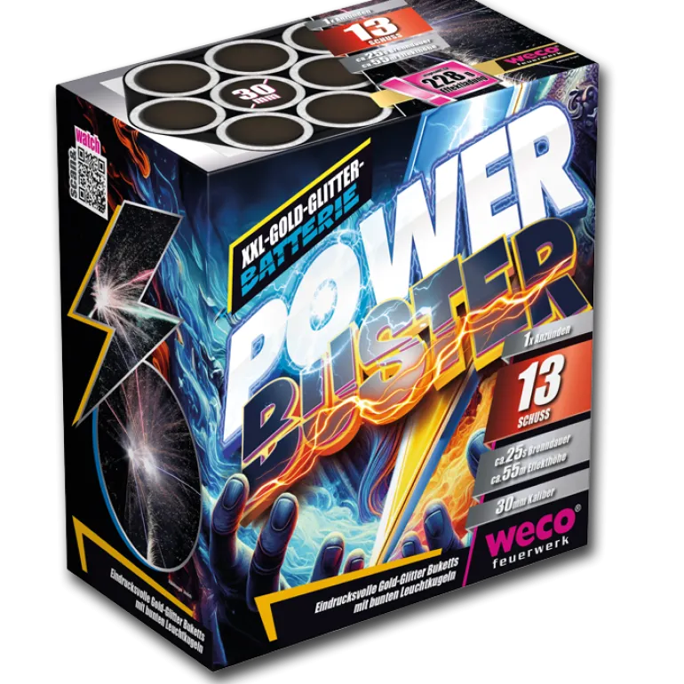 Power Buster 13-Schuss-Feuerwerk-Batterie