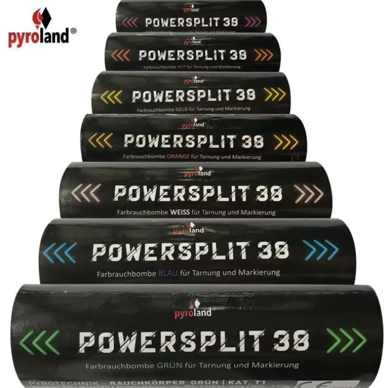 POWERSPLIT 38 mit Reißzünder 20s, Gelb