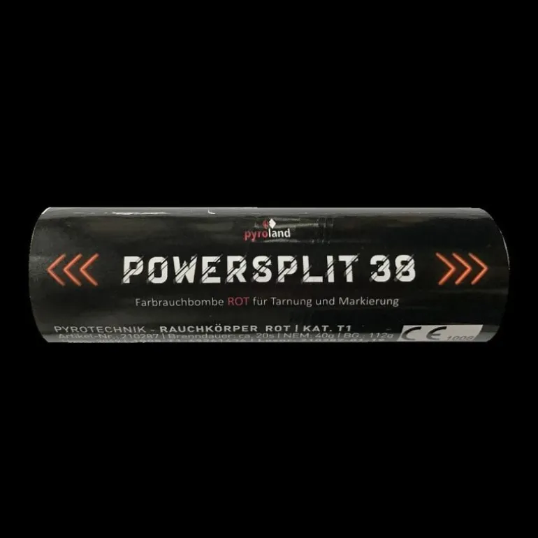 POWERSPLIT 38 mit Reißzünder 20s, Rot