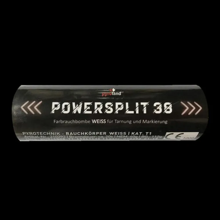 POWERSPLIT 38 mit Reißzünder 20s, Weiß