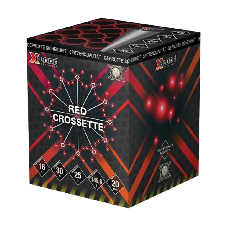 Red Crossette 16-Schuss-Feuerwerkbatterie
